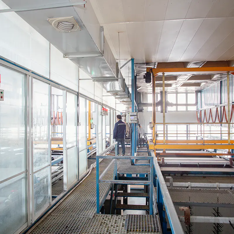 Electrophoresis Productio Workshop - View of Oxidation & Electrophoresis Production Line